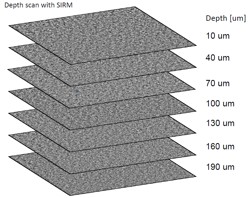 図3.SIRMでの深さ方向スキャン